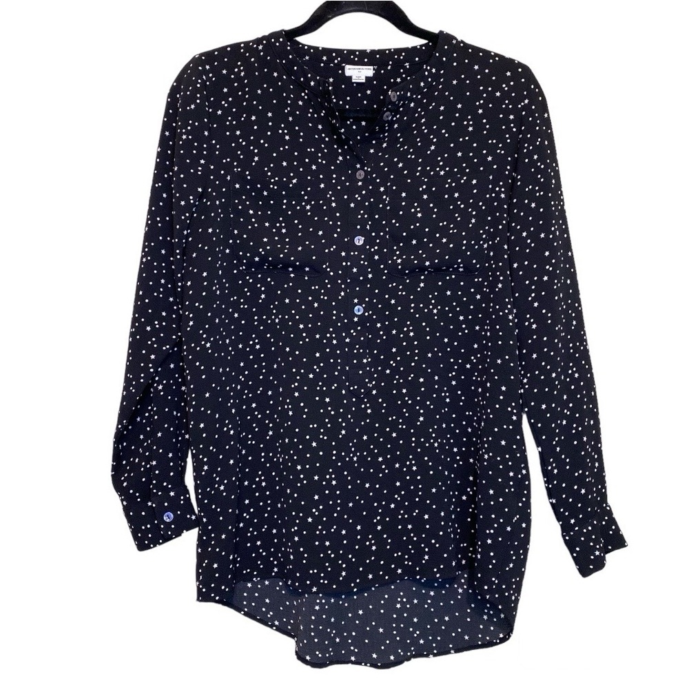 JDY long sleeve star & dot blouse